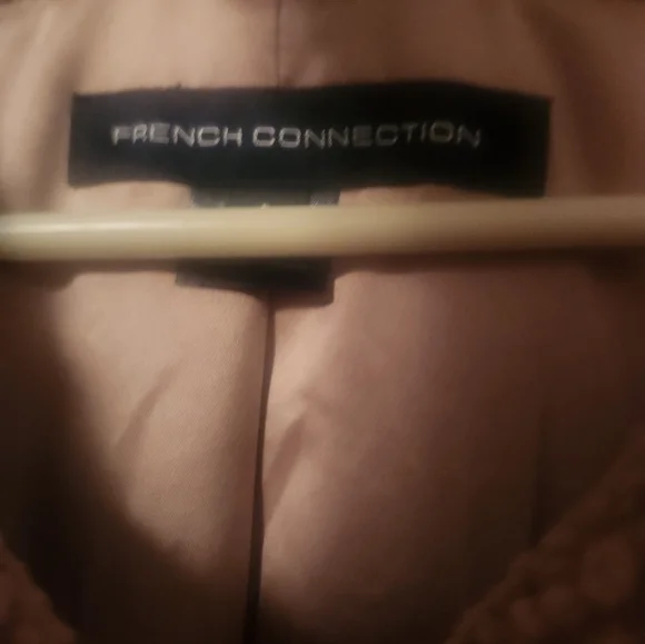 French Connection Tan Teddy Jacket/shacket Size Small - Picture 4 of 5